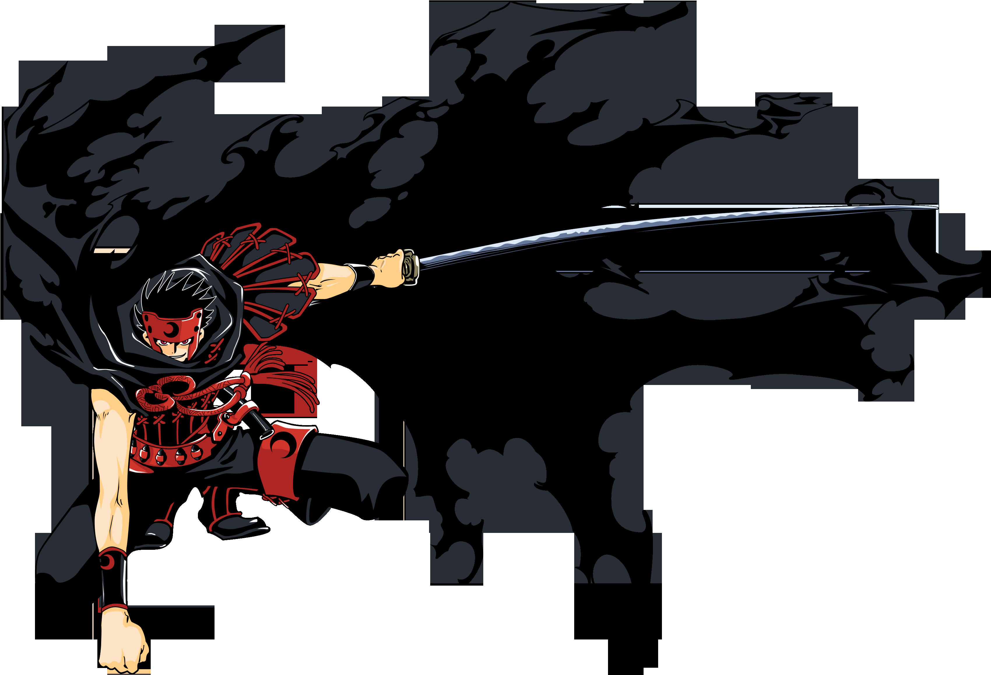 Ninja warrior with sword