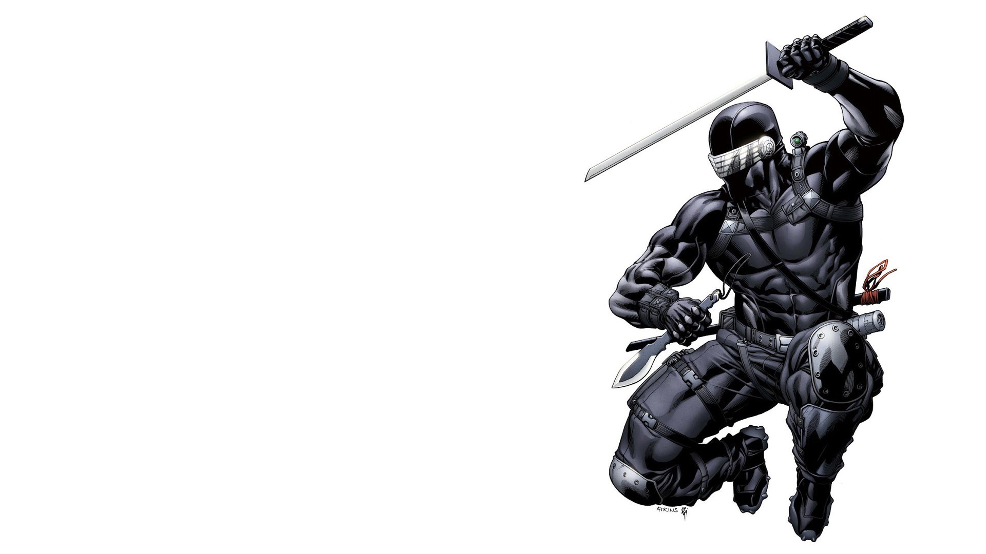 Ninja warrior with sword