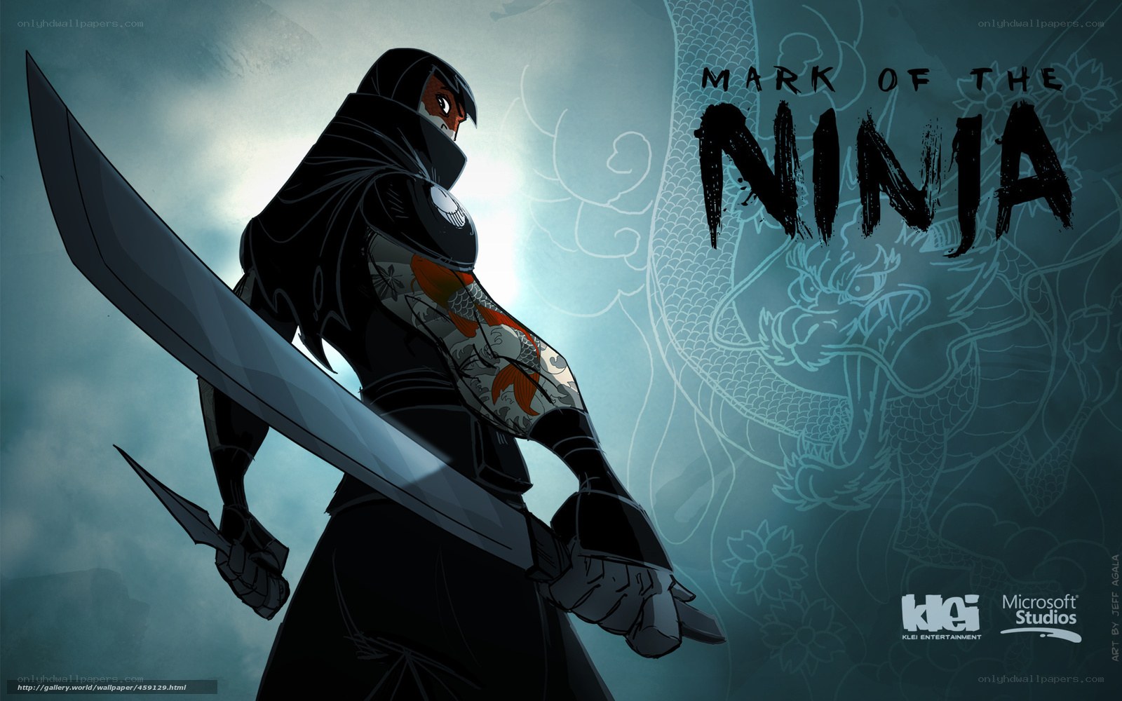 Ninja warrior with sword