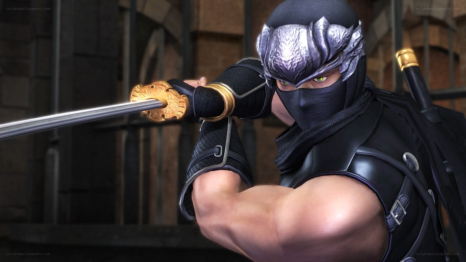 Ninja warrior with sword