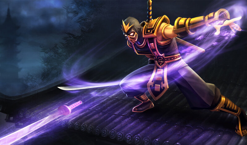 Ninja Warrior with Sword — Purple