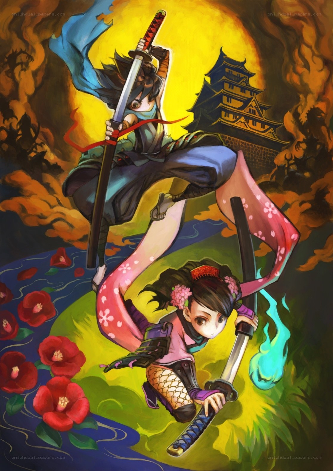 Ninja warriors in battle