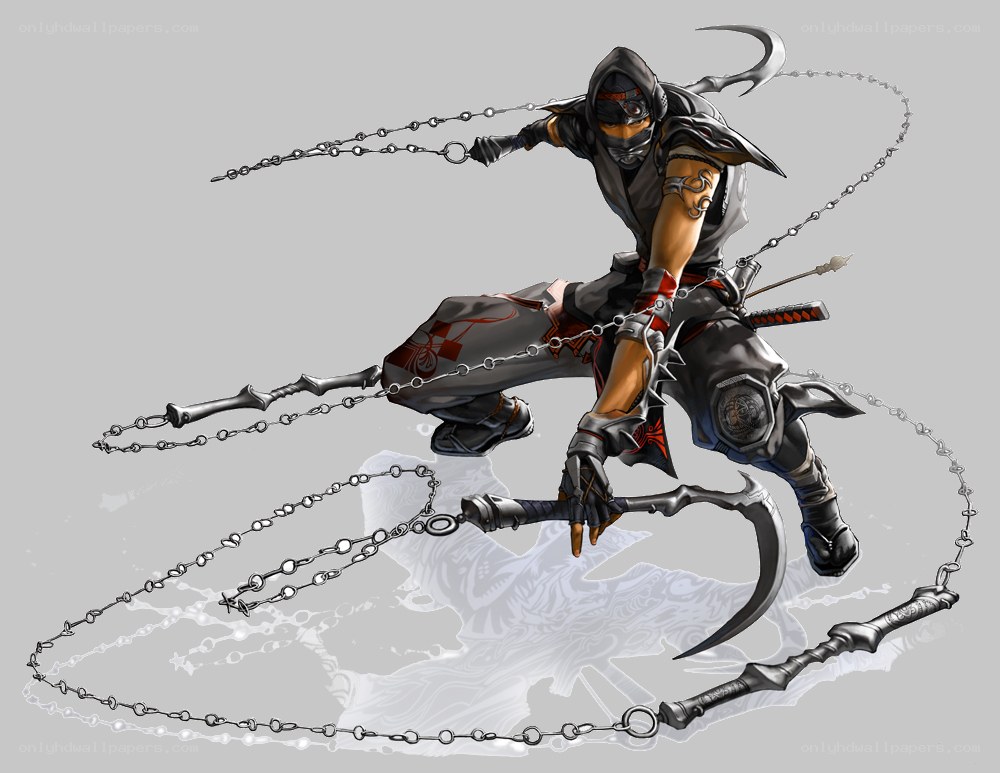 Ninja with chain weapons