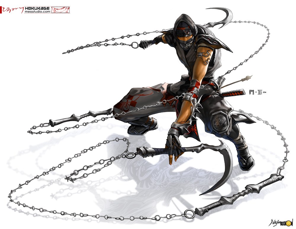 Ninja with chain weapons