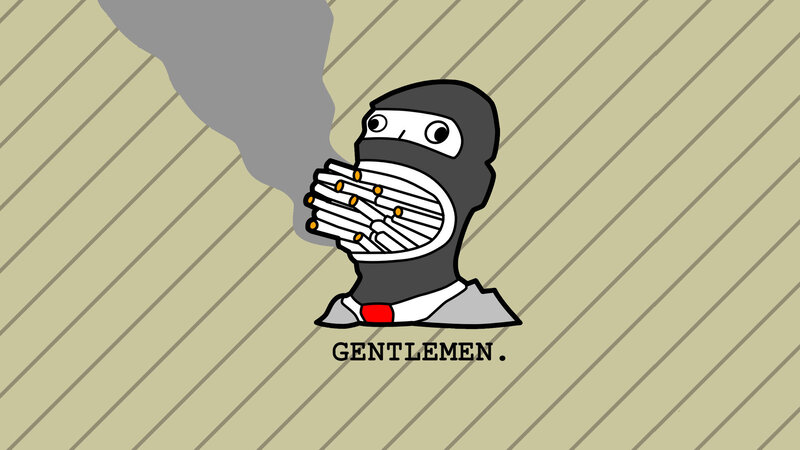 ninja with cigarettes