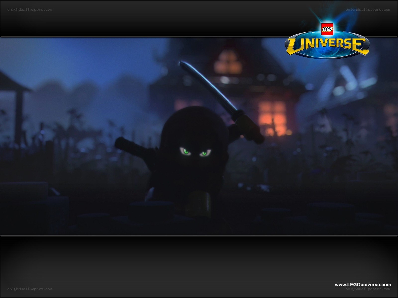 Ninja with glowing eyes