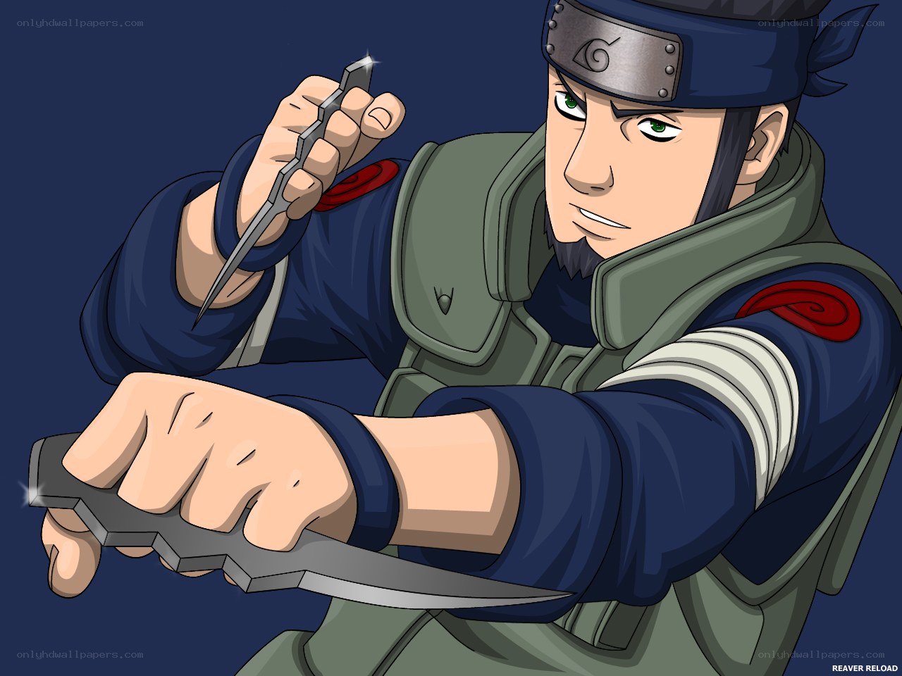 Ninja with kunai knives