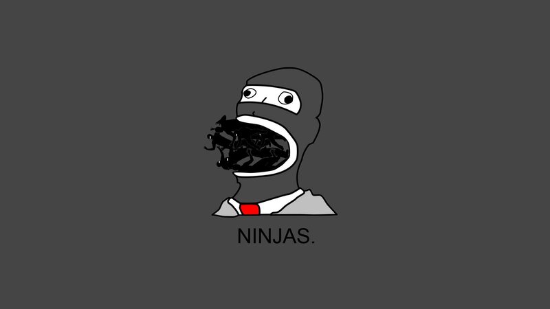 Ninja with mouth full of ninjas