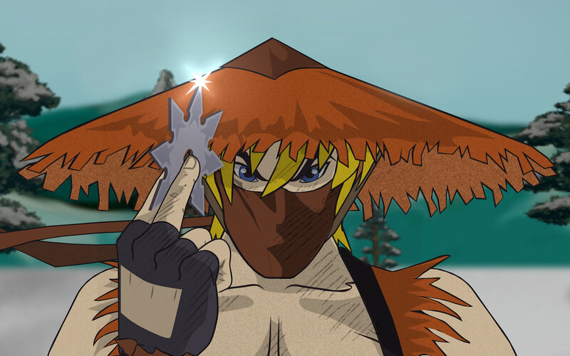 ninja with shuriken