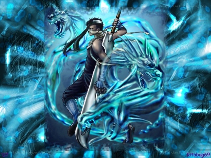 Ninja with sword and dragon