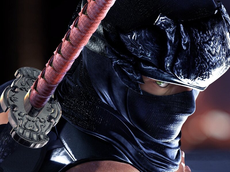 Ninja with Sword — Black, Intense