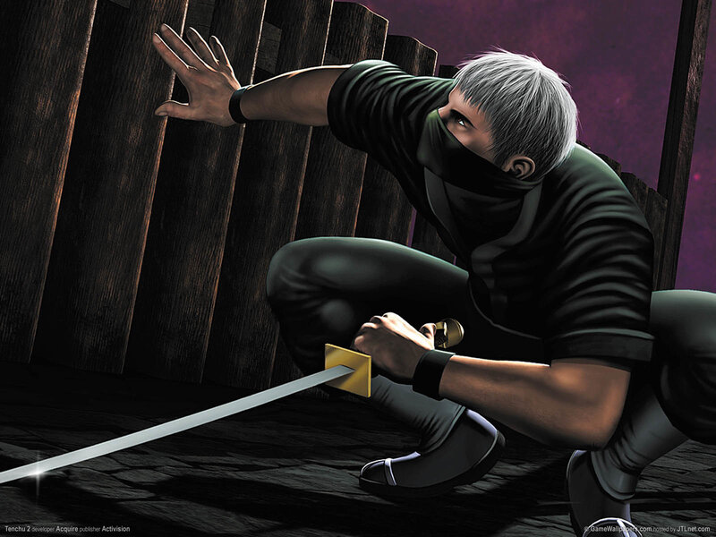 Ninja with Sword — Black