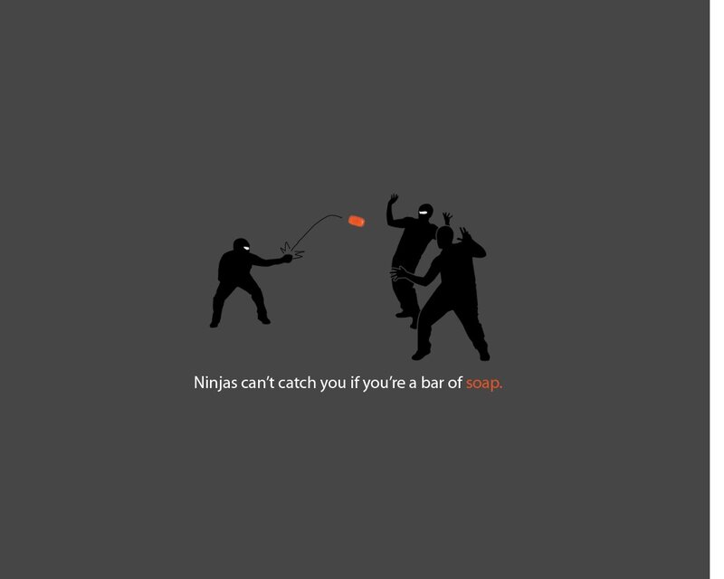 Ninjas and a bar of soap