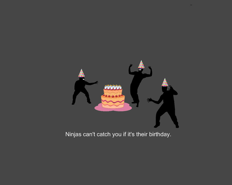 Ninjas and a birthday cake