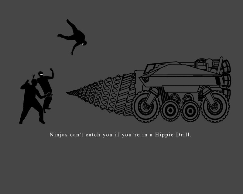 Ninjas and a Hippie Drill