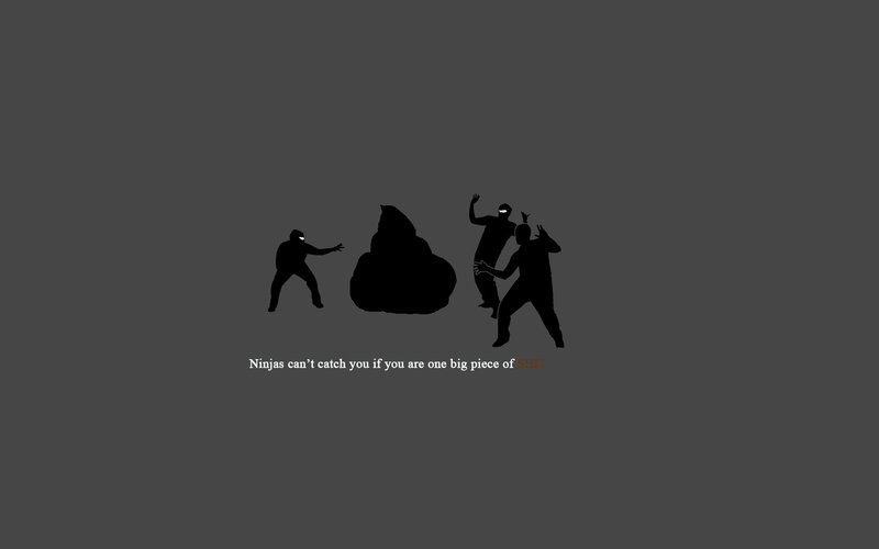 Ninjas and a pile of poop