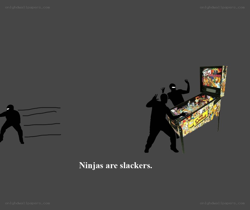 Ninjas and a pinball machine