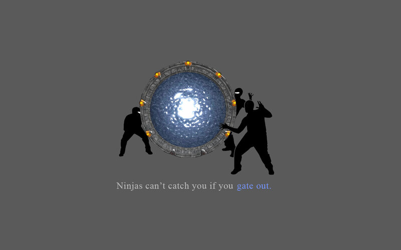 Ninjas and a portal