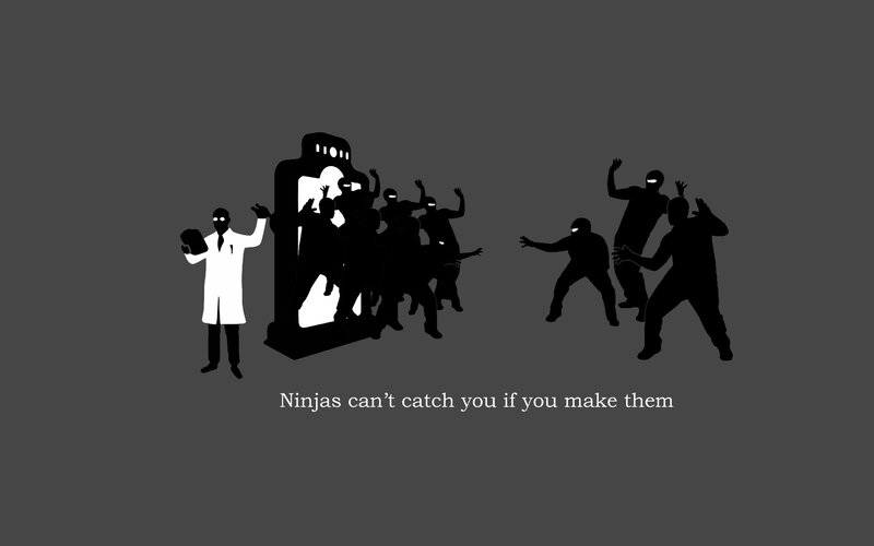 Ninjas and a scientist