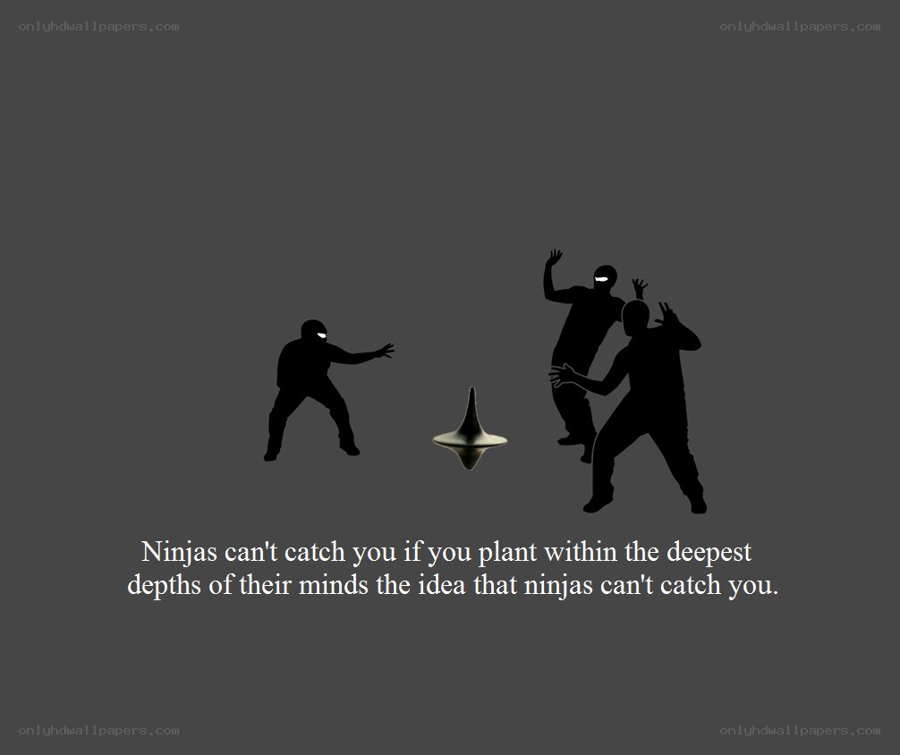 Ninjas and a spinning top