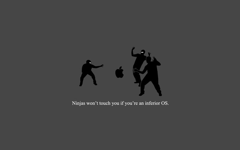 Ninjas and Apple logo