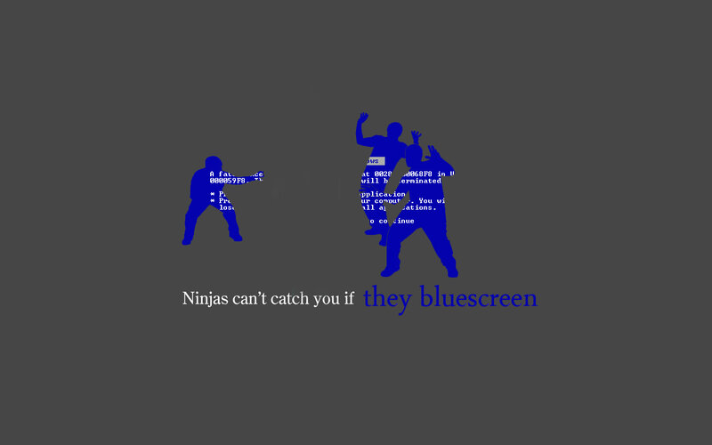 Ninjas and bluescreen humor