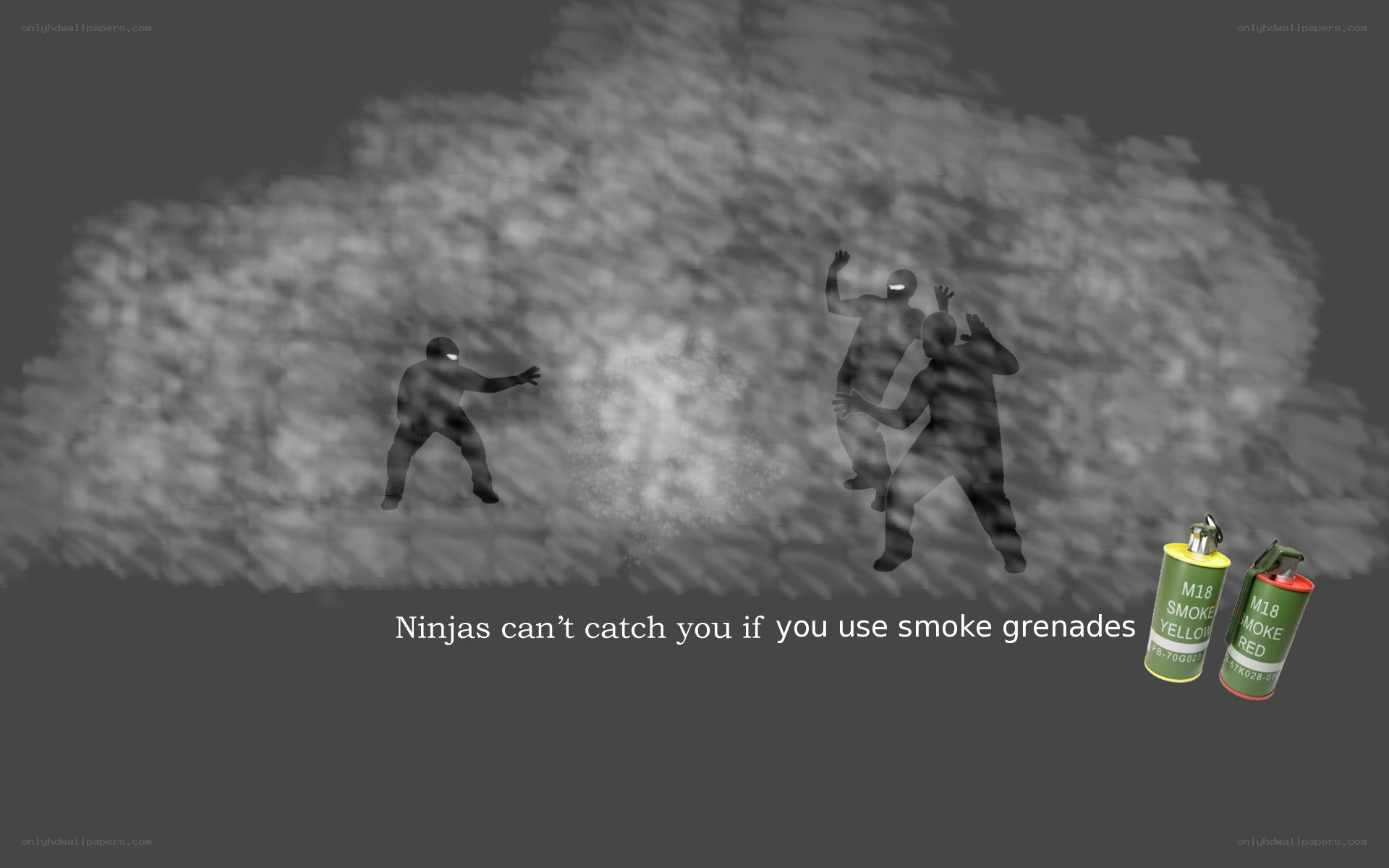 Ninjas and smoke grenades