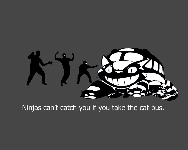 Ninjas and the cat bus