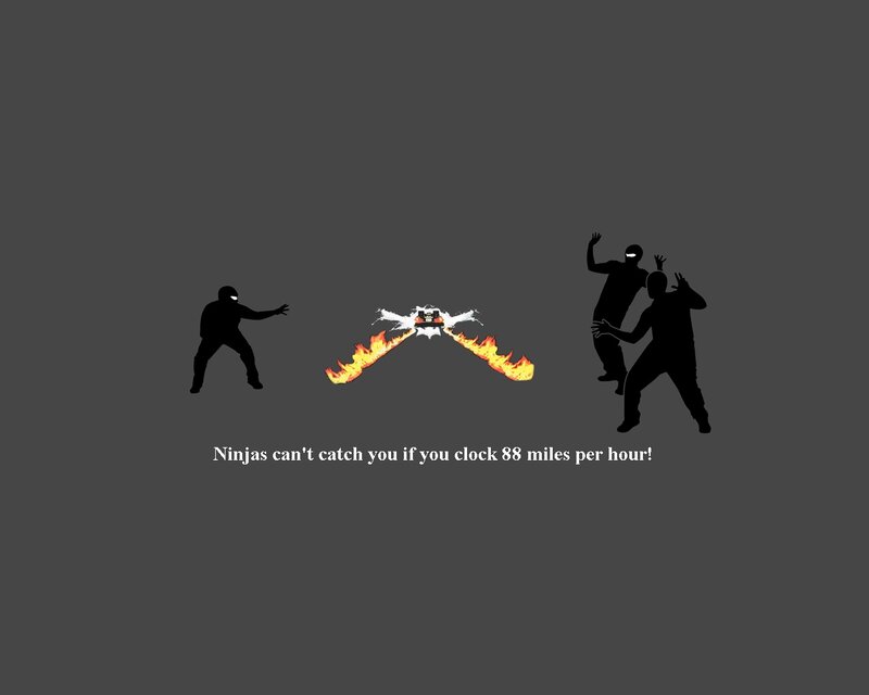 Ninjas and the DeLorean