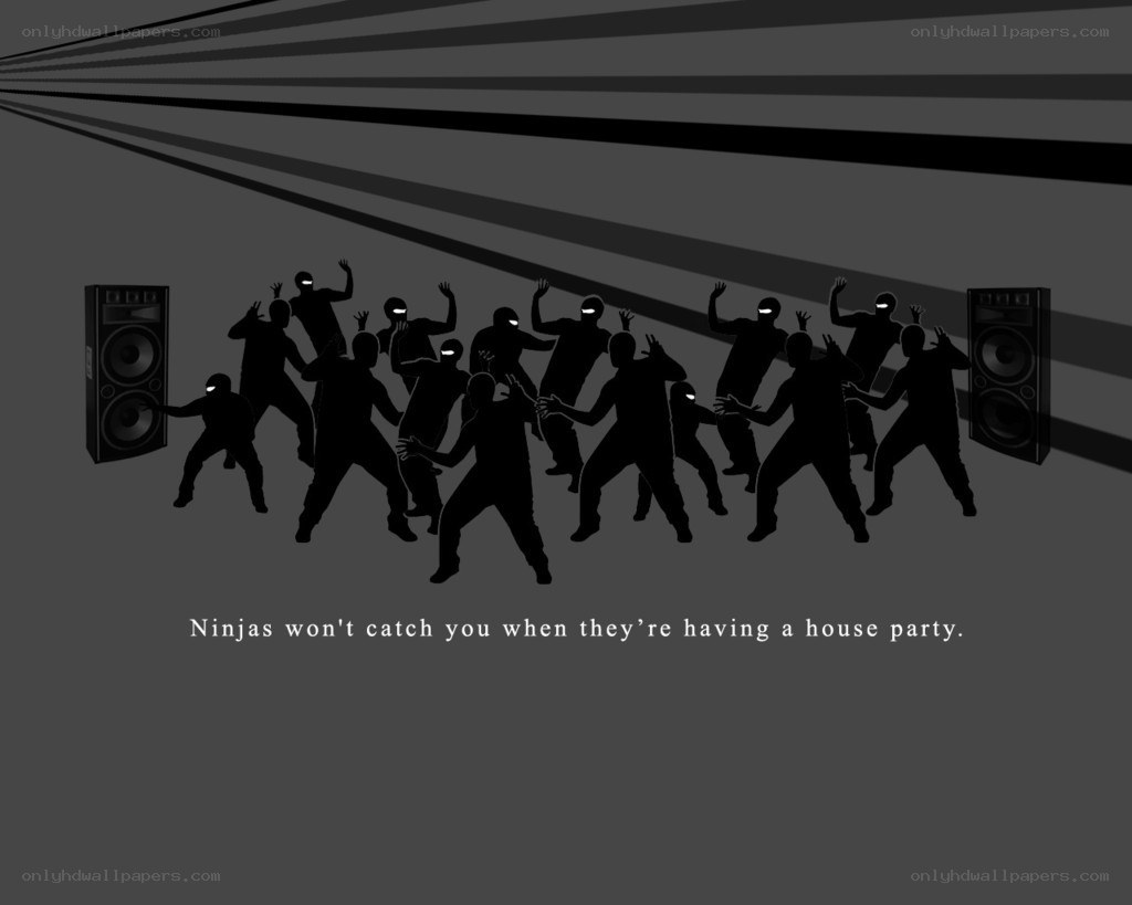 ninjas at a house party