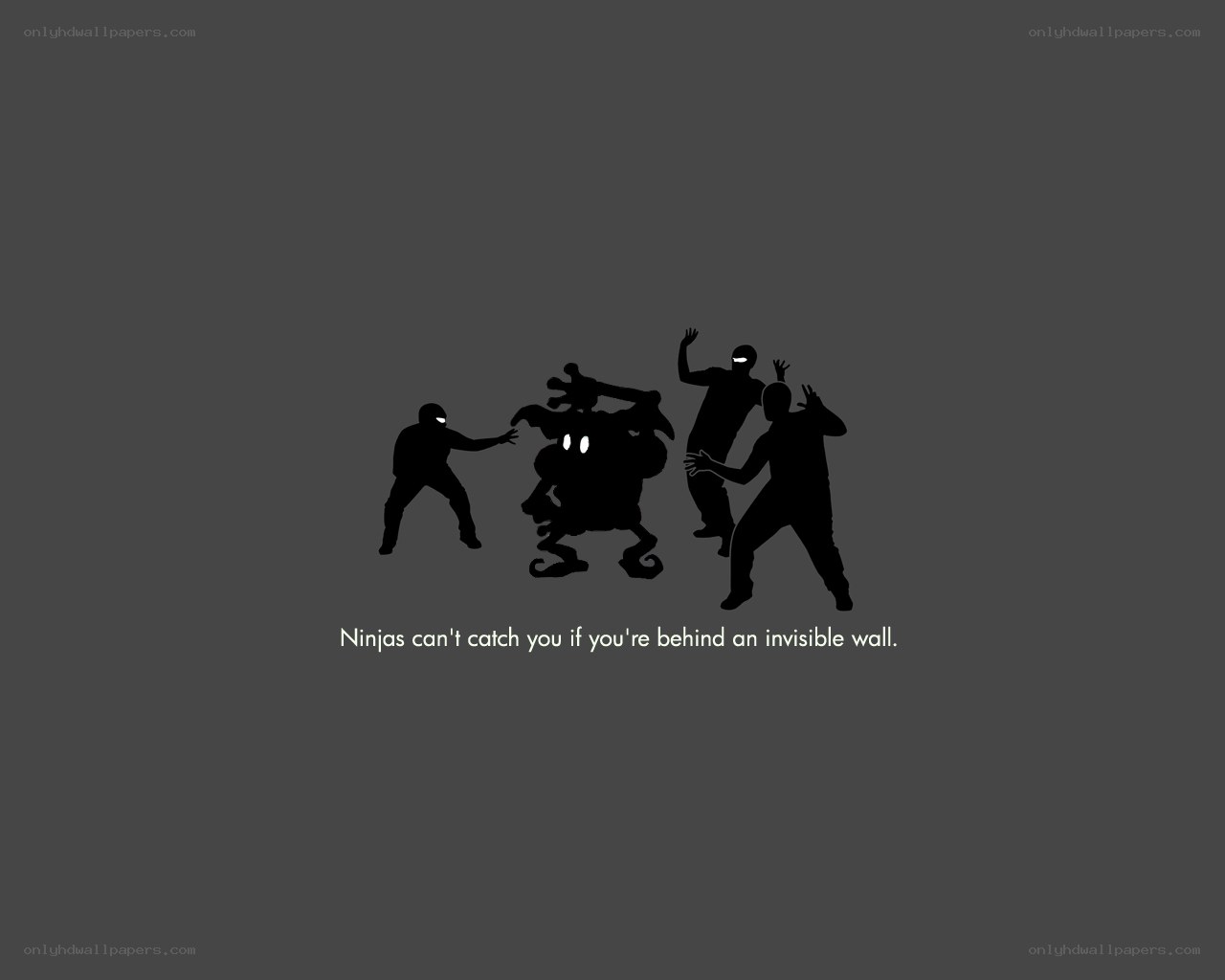 Ninjas behind invisible wall