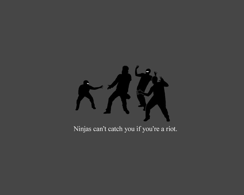 Ninjas can't catch a riot