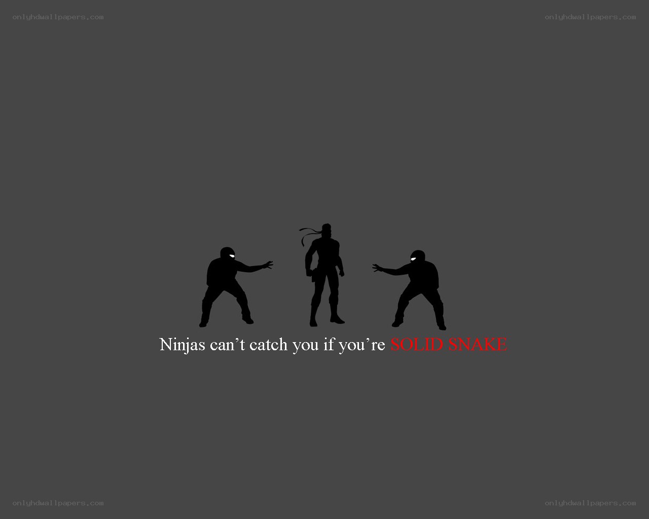 Ninjas can't catch Solid Snake