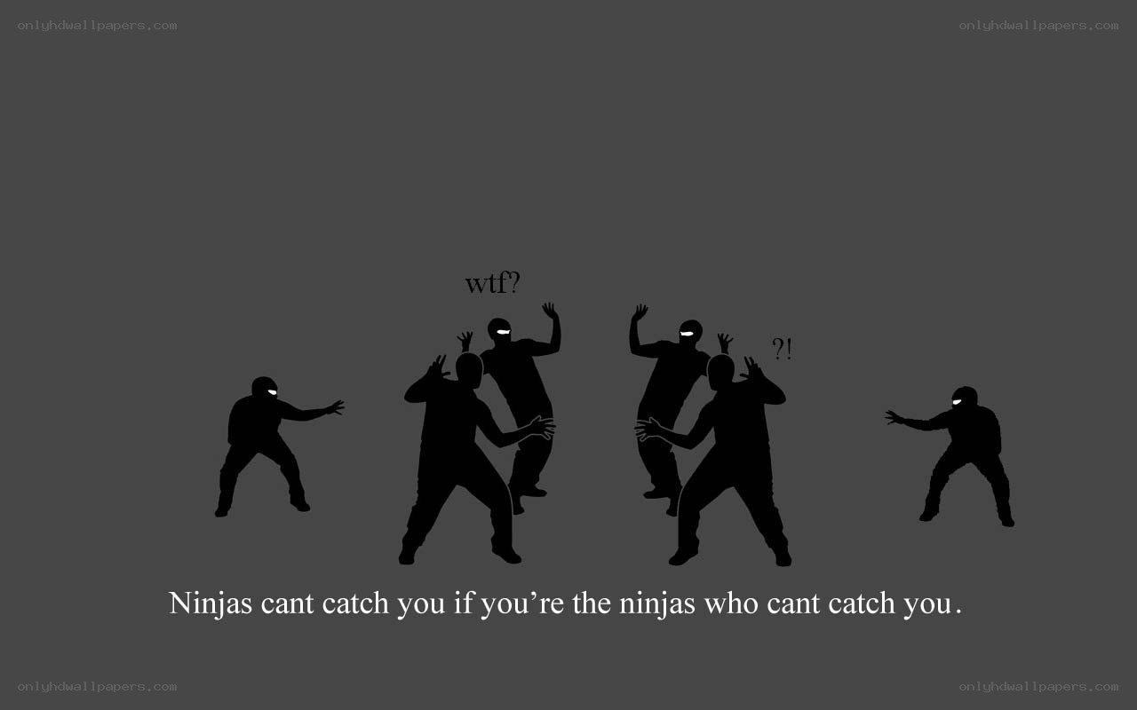 Ninjas can't catch you