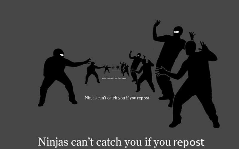 Ninjas can't catch you if you repost