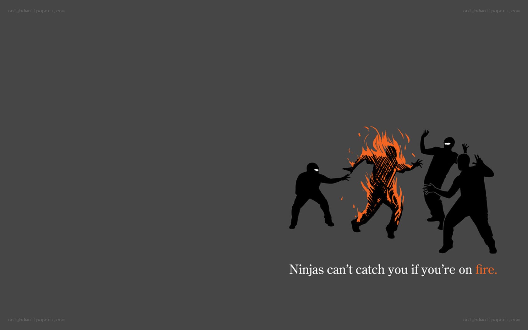 Ninjas can't catch you on fire