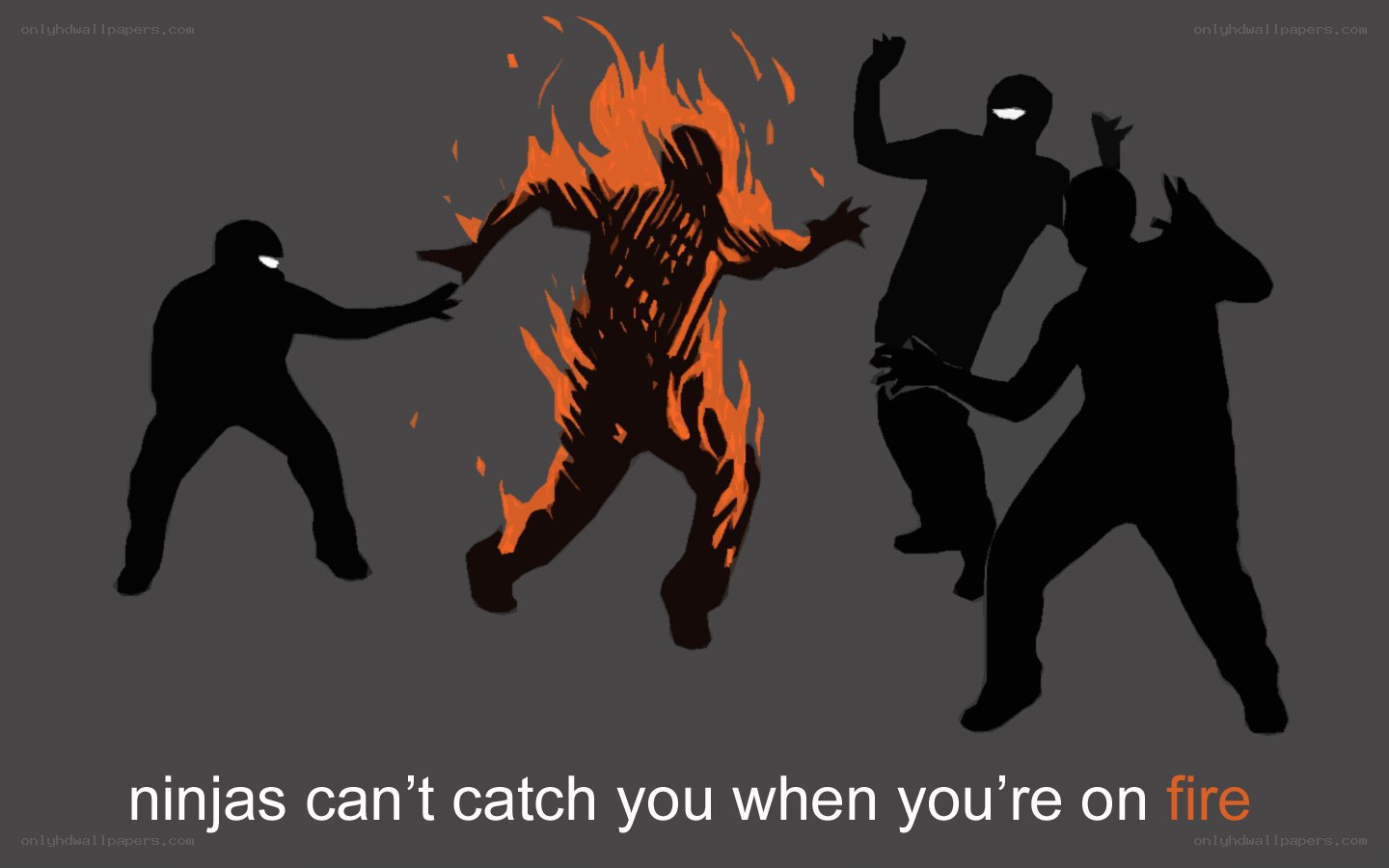 ninjas can't catch you on fire