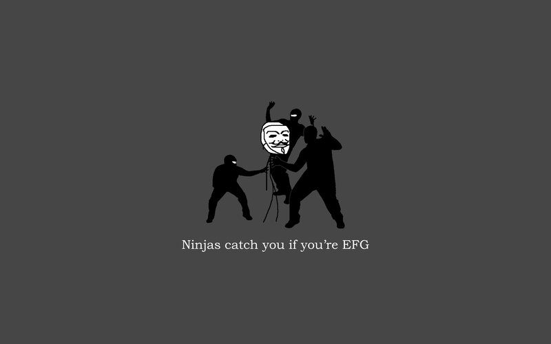 Ninjas Capturing Person — Black