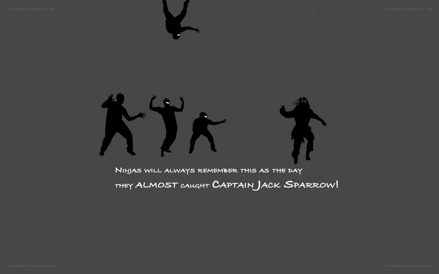 Ninjas chase Captain Jack Sparrow