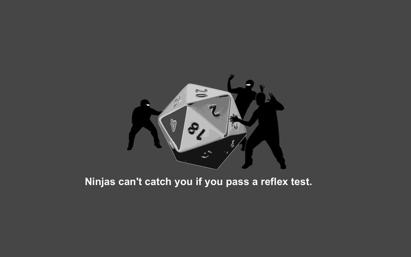 Ninjas Chasing Dice