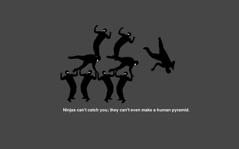 Ninjas failing at pyramid