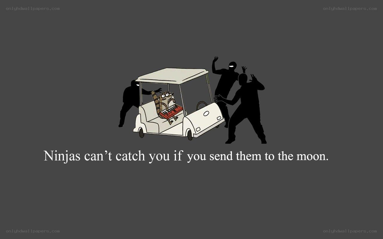 Ninjas in a golf cart