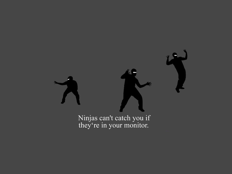 Ninjas in monitor