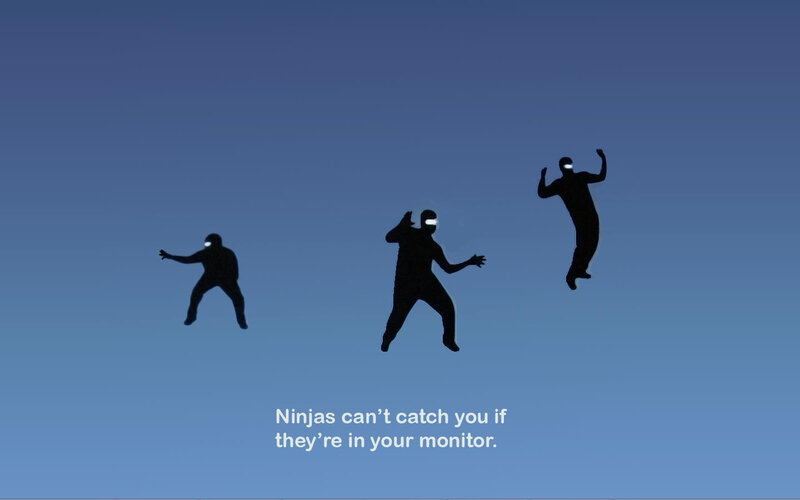 Ninjas in the monitor
