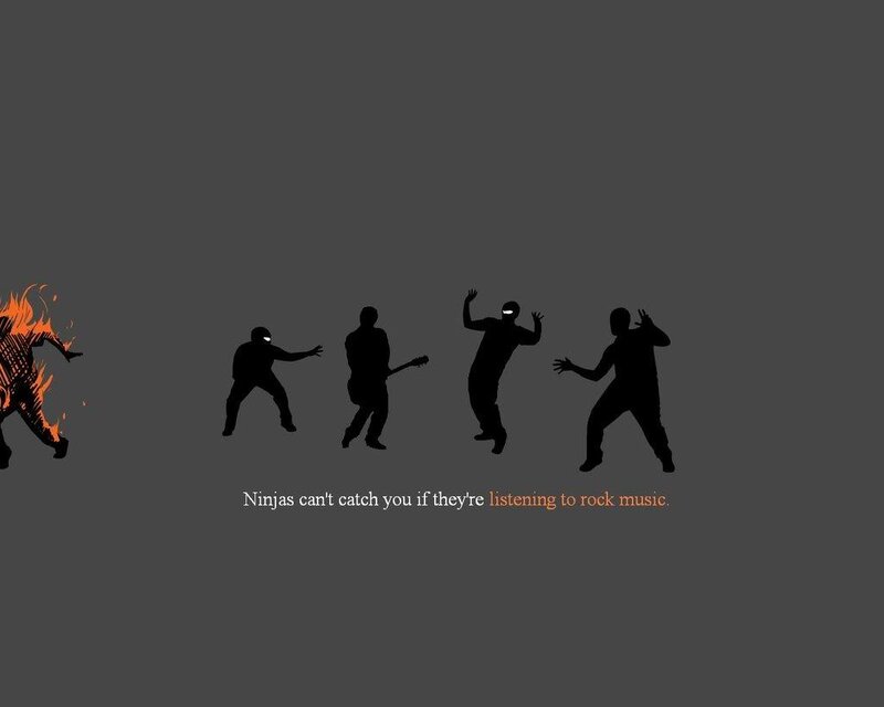 ninjas listening to rock music