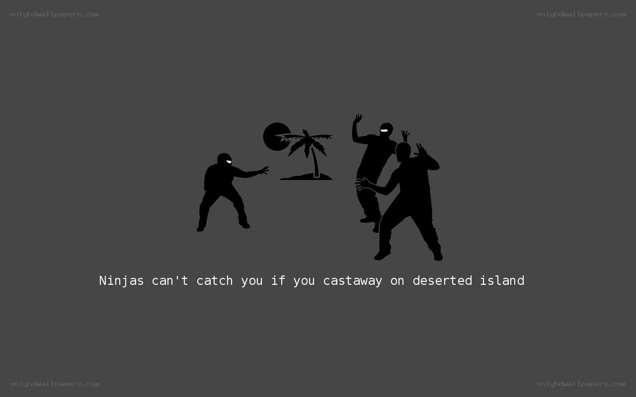 Ninjas on deserted island