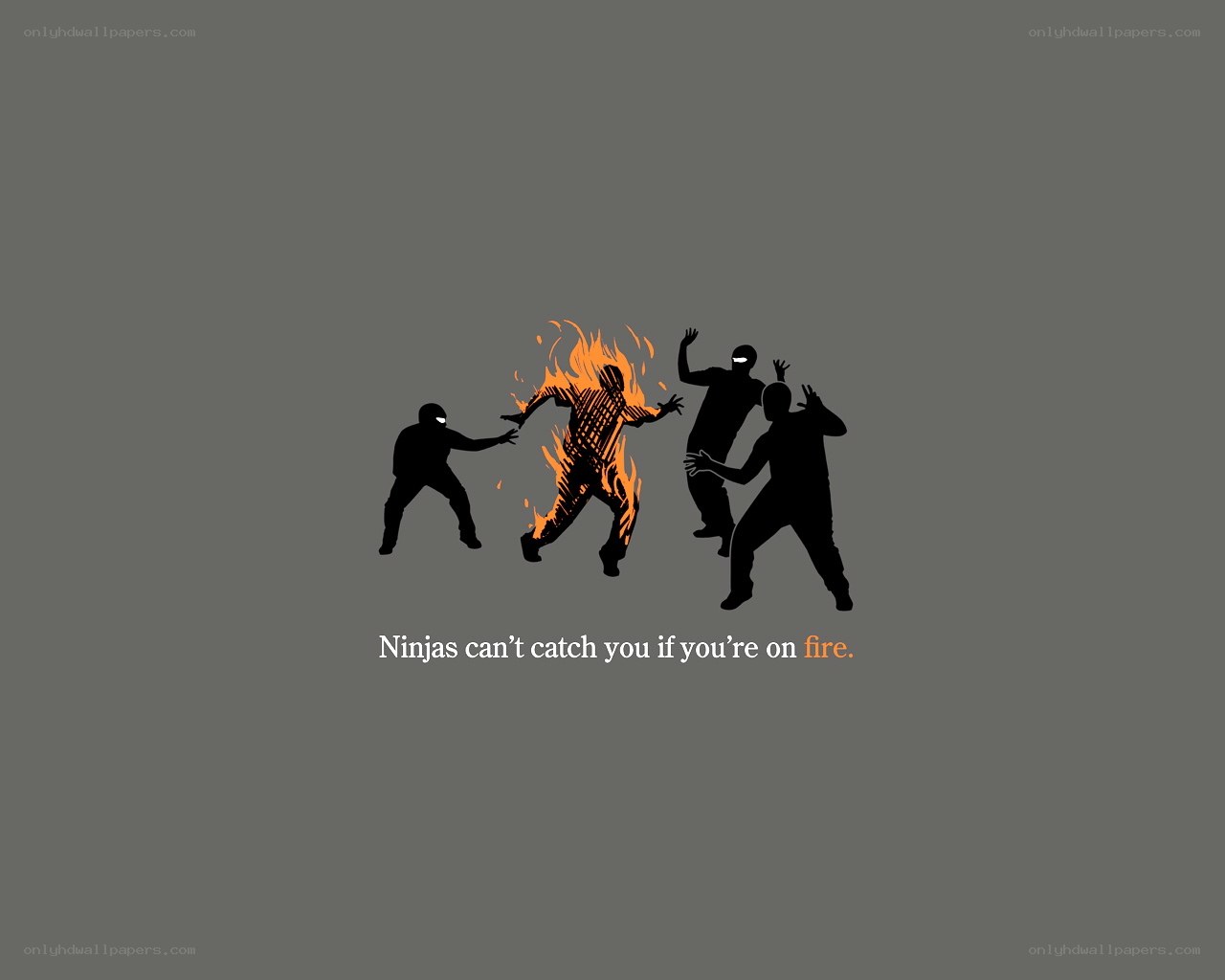 Ninjas on fire