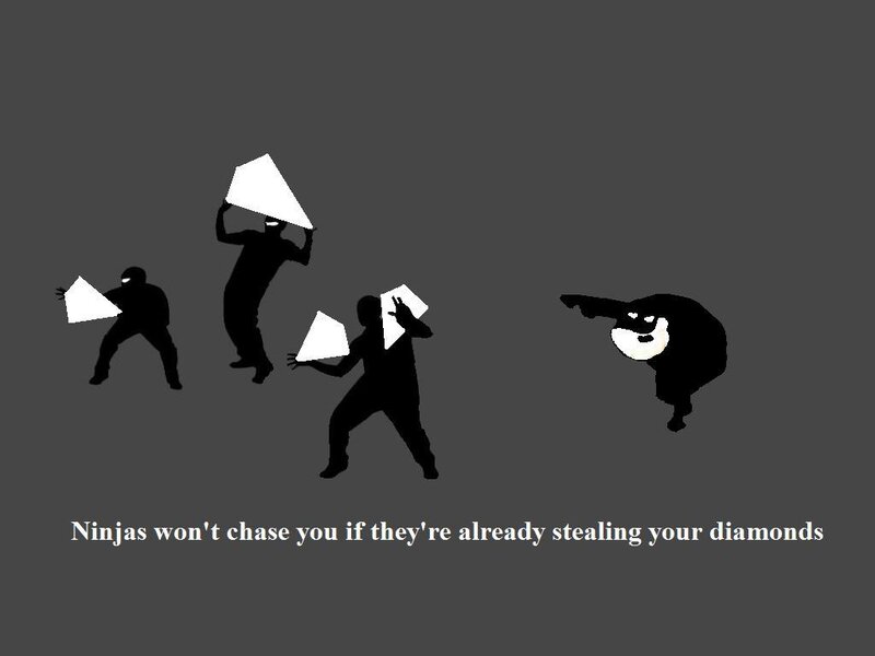 Ninjas stealing diamonds
