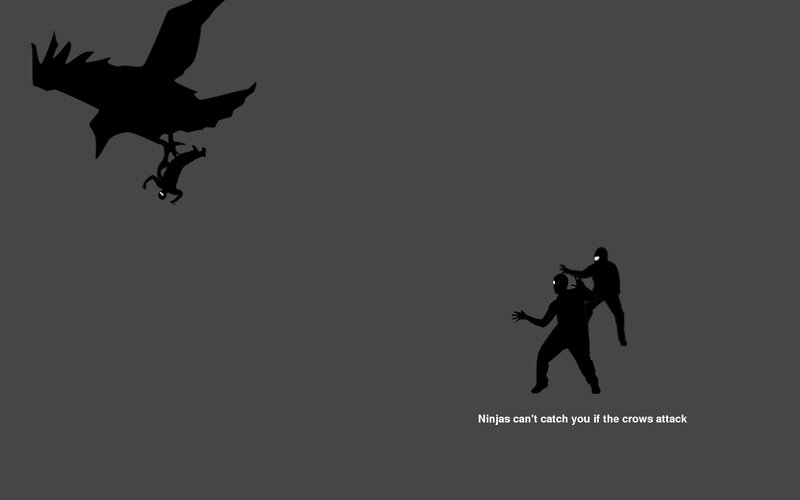 Ninjas vs crows attack
