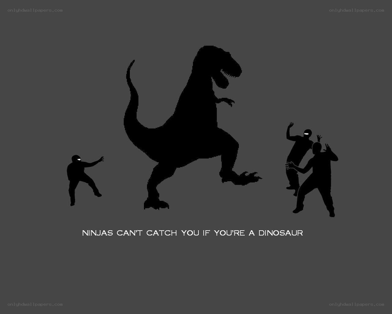 ninjas vs dinosaur